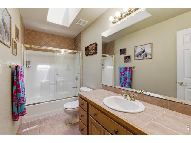 Property Photo 30 Shared Full Bathroom with Skylight and Tiled Countertops and Flooring