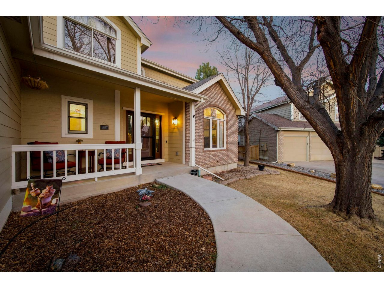 Inviting covered porch