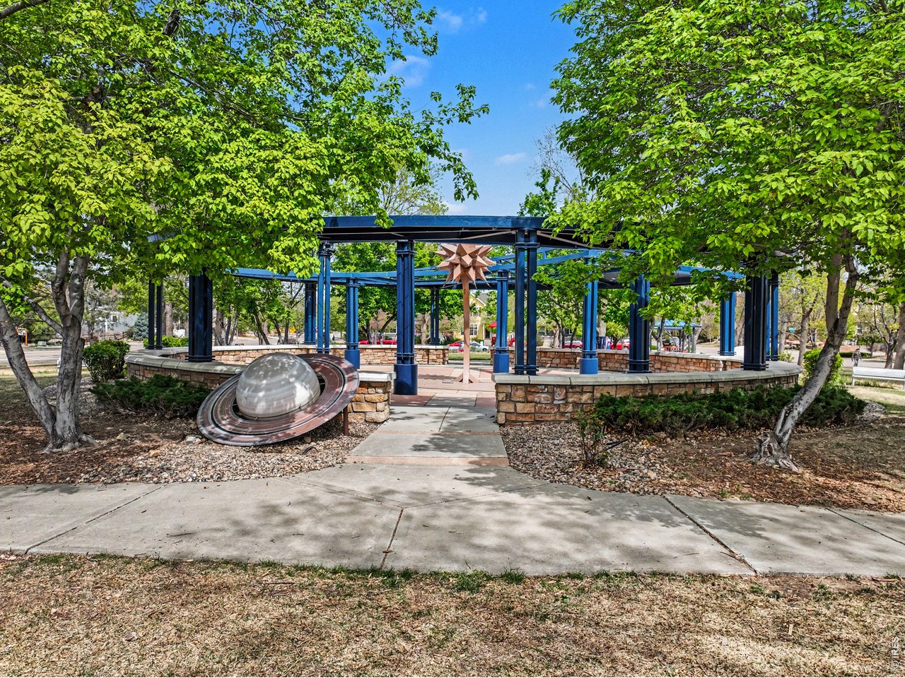 Neighborhood playground offers a fun-filled space for outdoor activity and community gathering