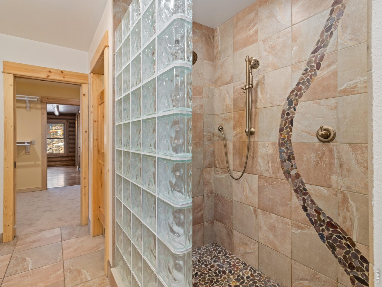 Primary bath with walk in closet.