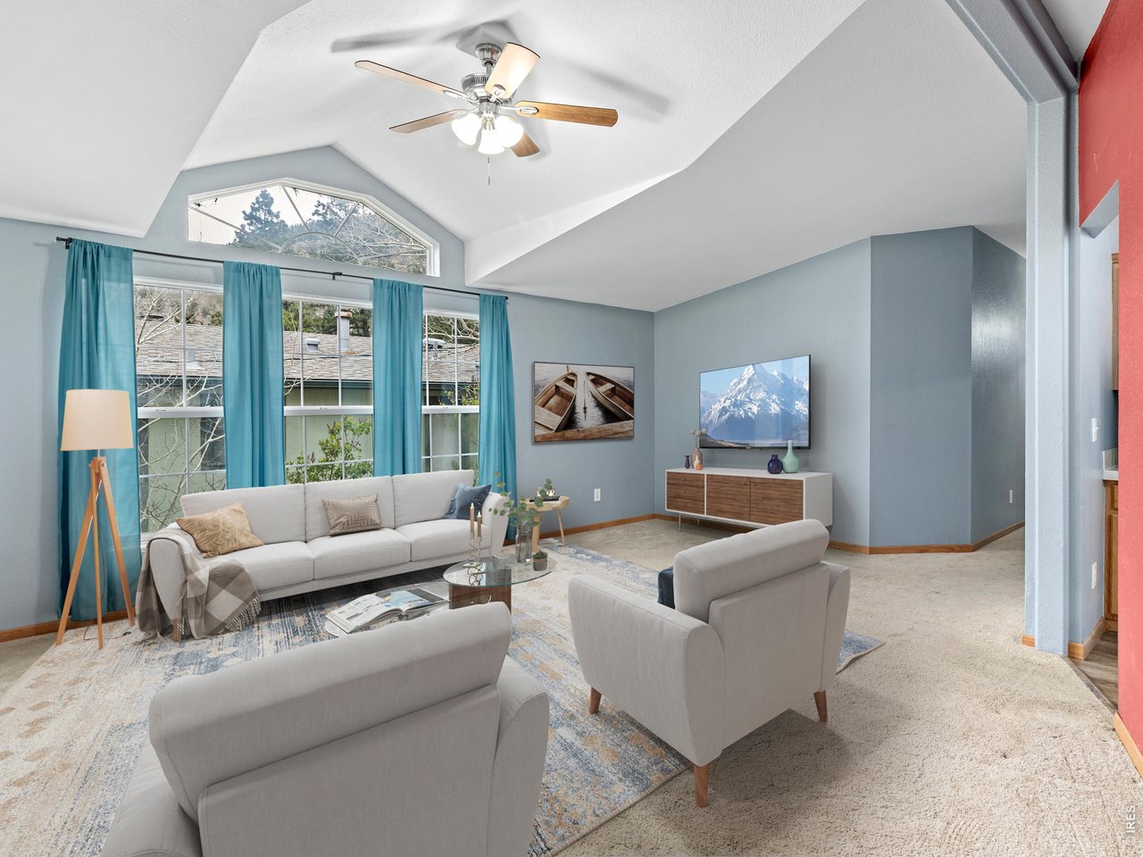 This inviting home offers convenient single-level living above the garage