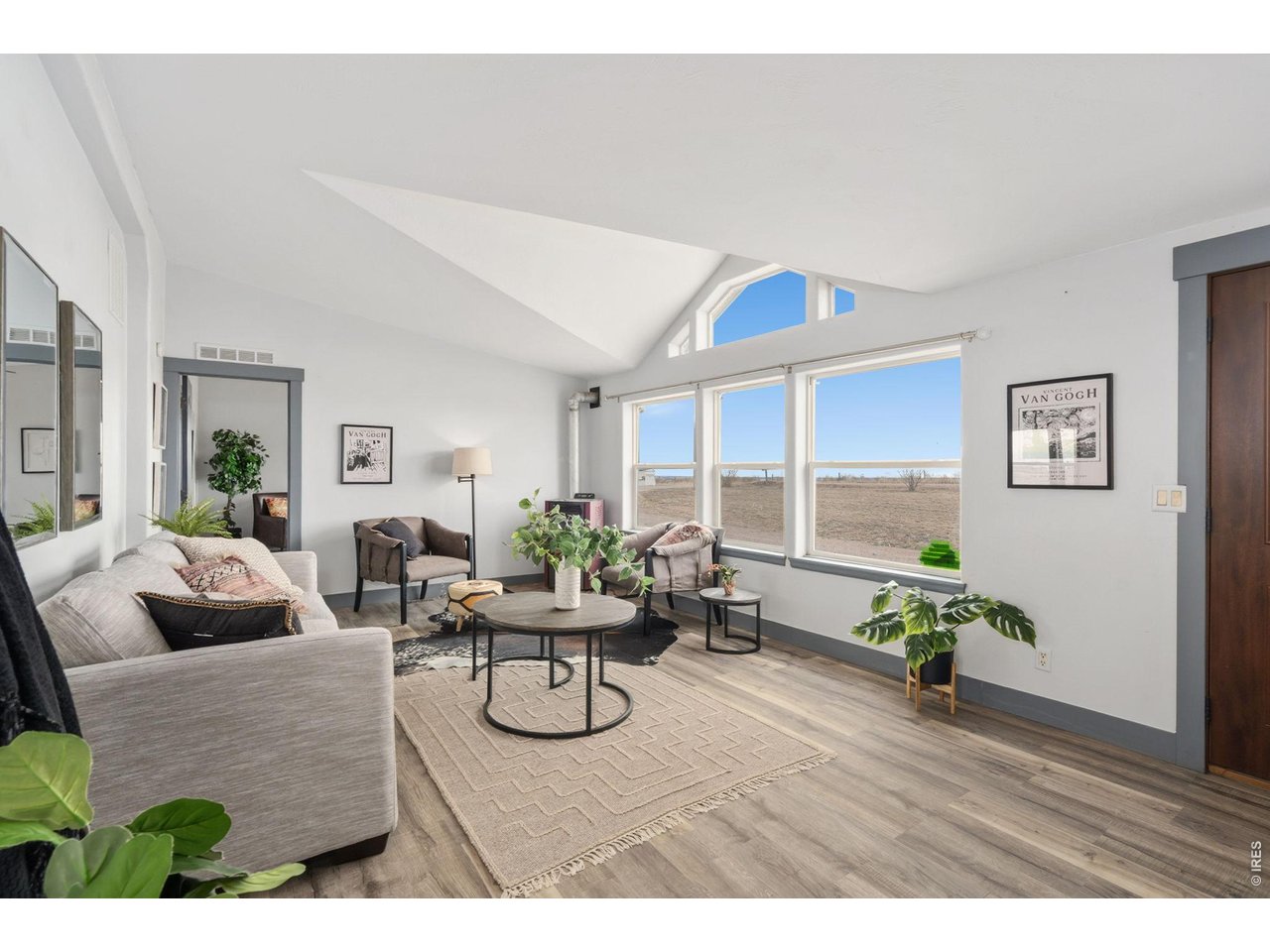 Open living room with bright natural light