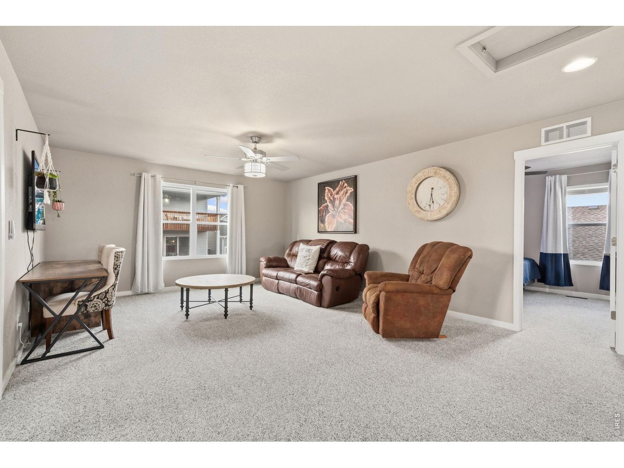 Upstairs loft offering flexible living space
