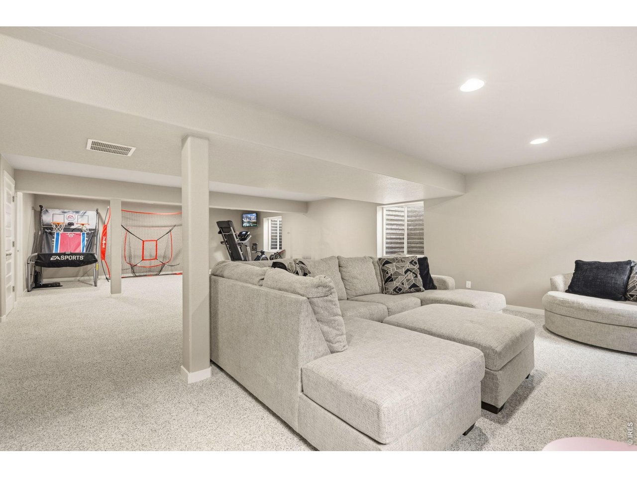Versatile lower-level living area