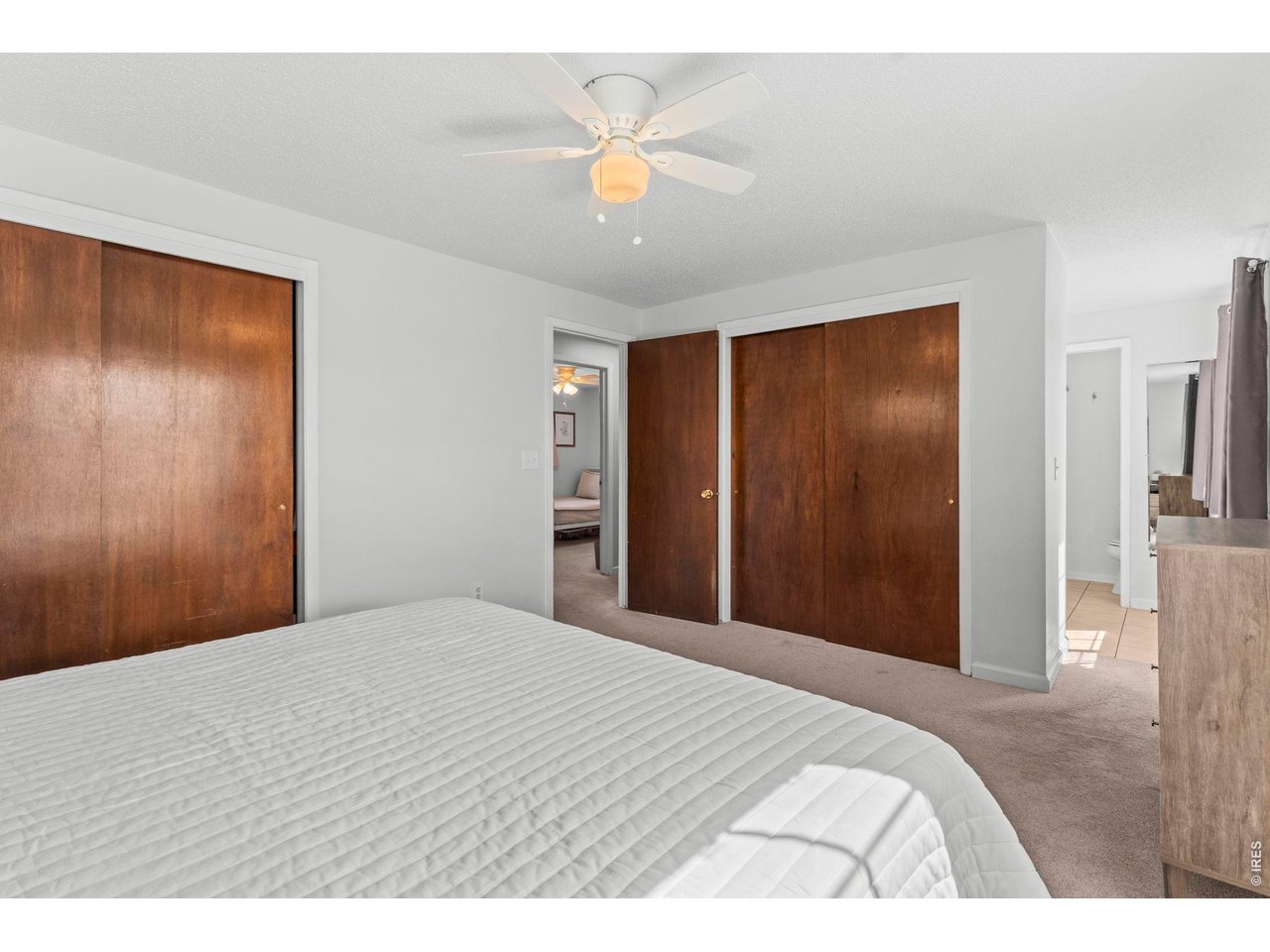 Primary bedroom with two closets