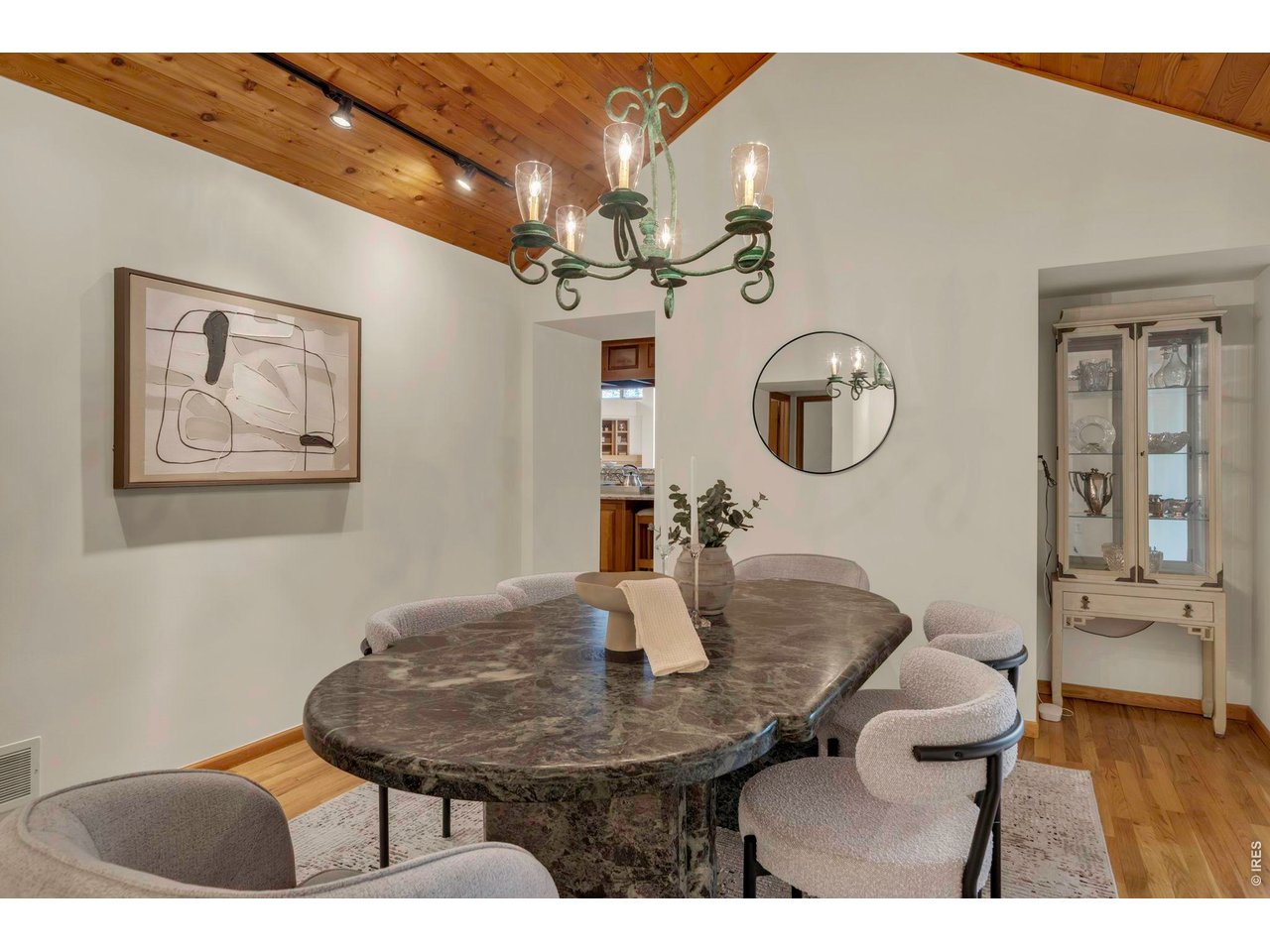 Formal dining room off living room