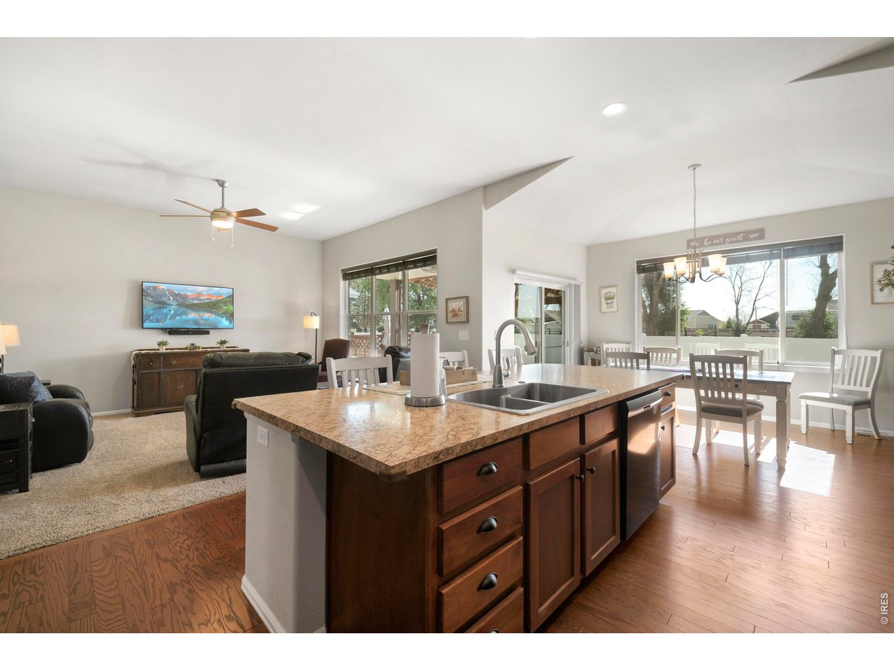 Granite countertops, Oversized SS Sink, Cinnamon Stain Cabinets and Hardware Pulls, Great View of the Backyard and Farmstead Trees
