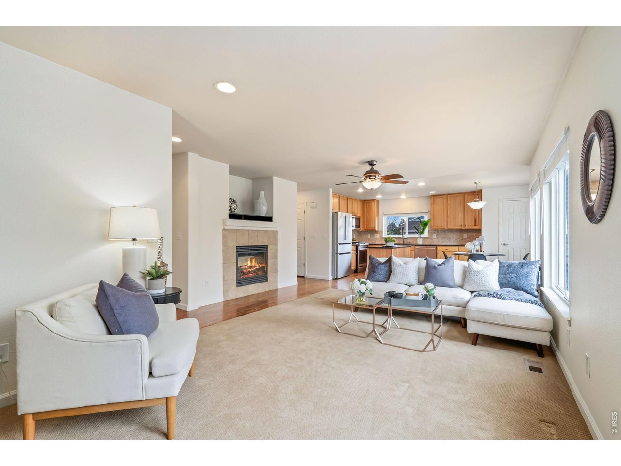 Fresh interior paint and bright living room