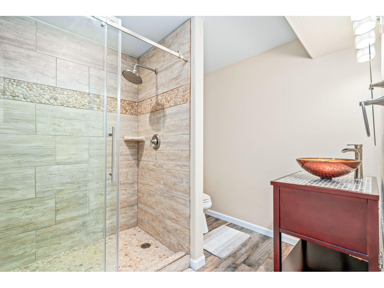 Custom bathroom ensuite in the basement
