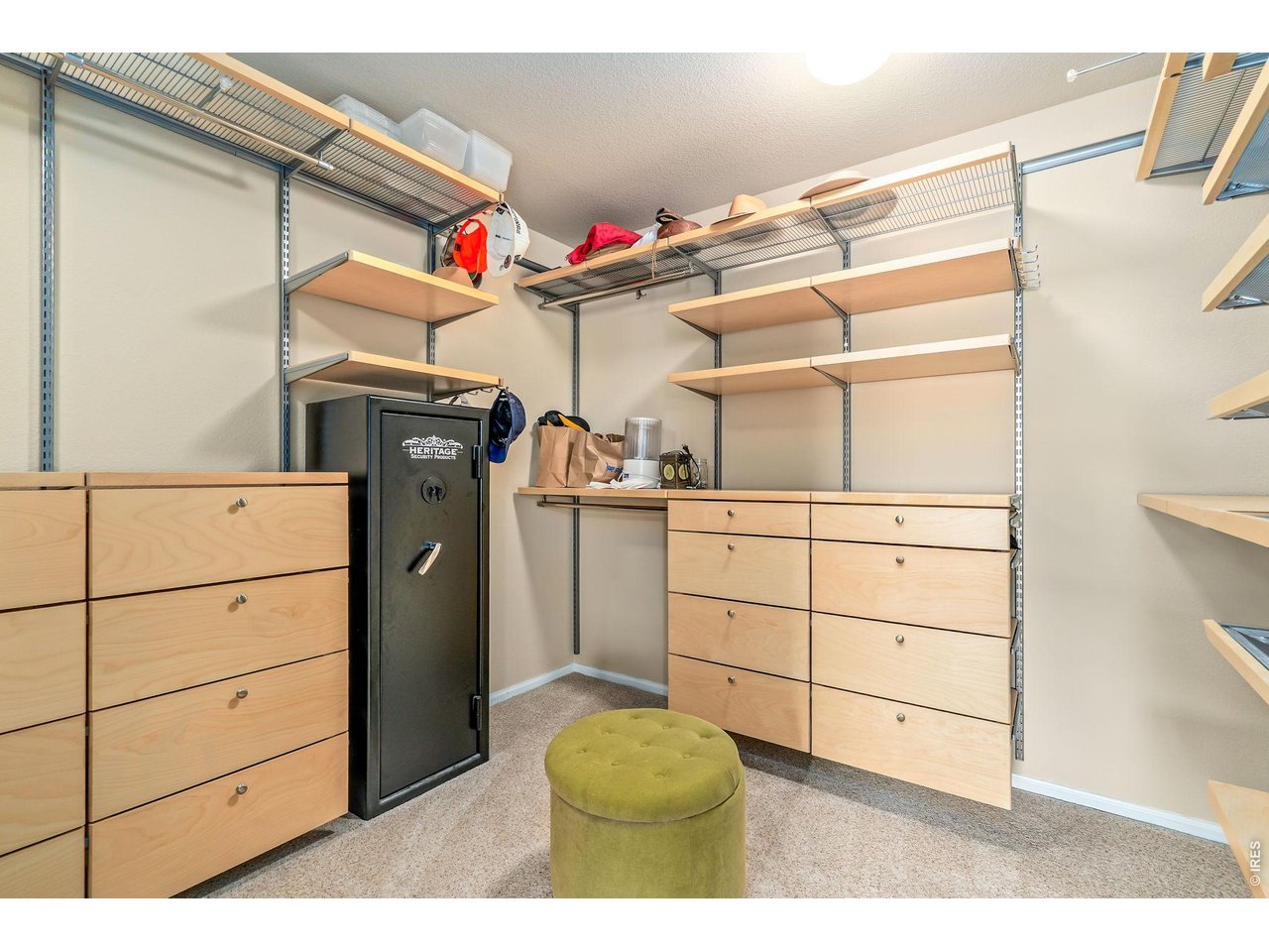 California closet system in the primary bedroom