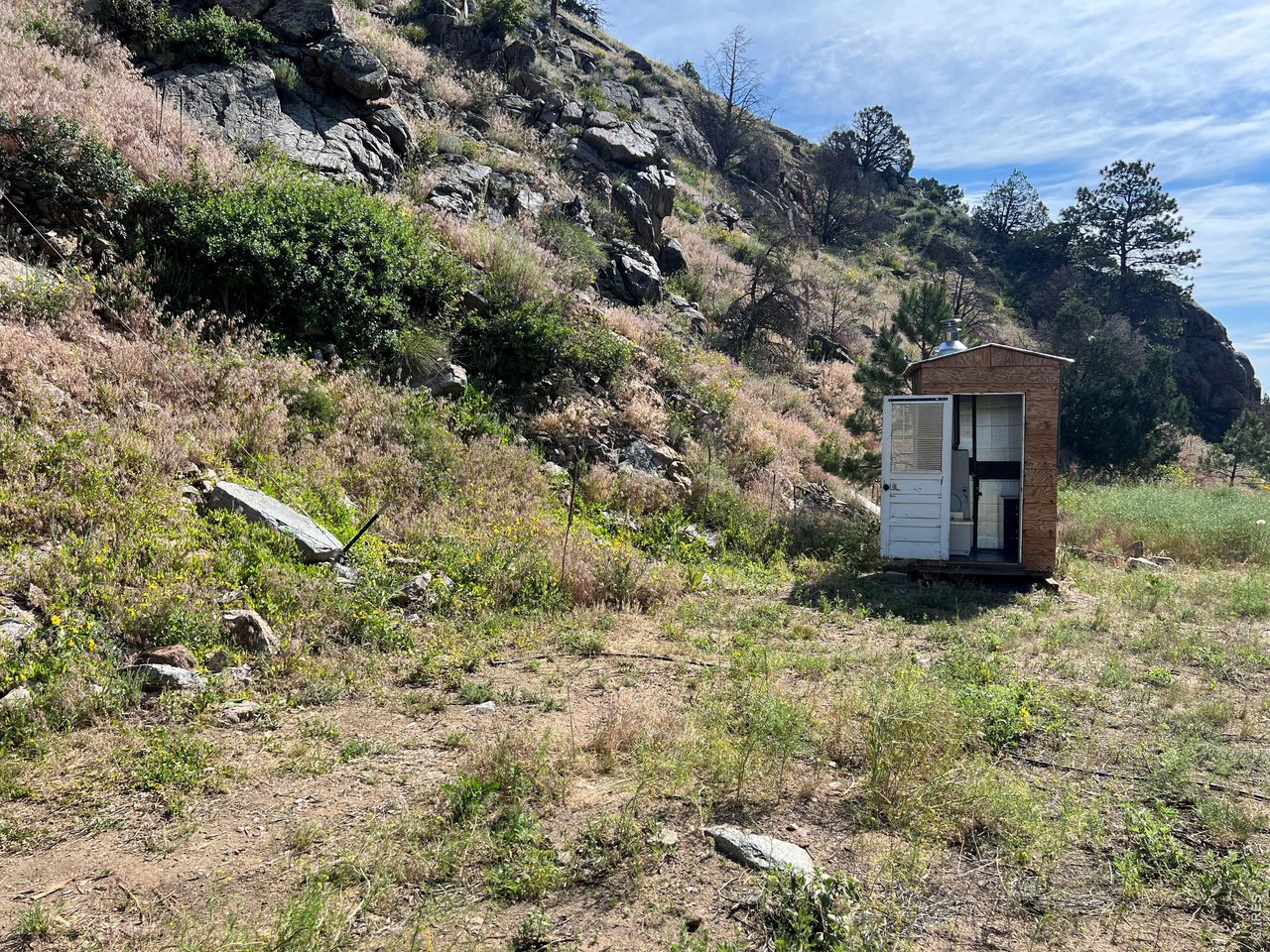 Outhouse on the property.
