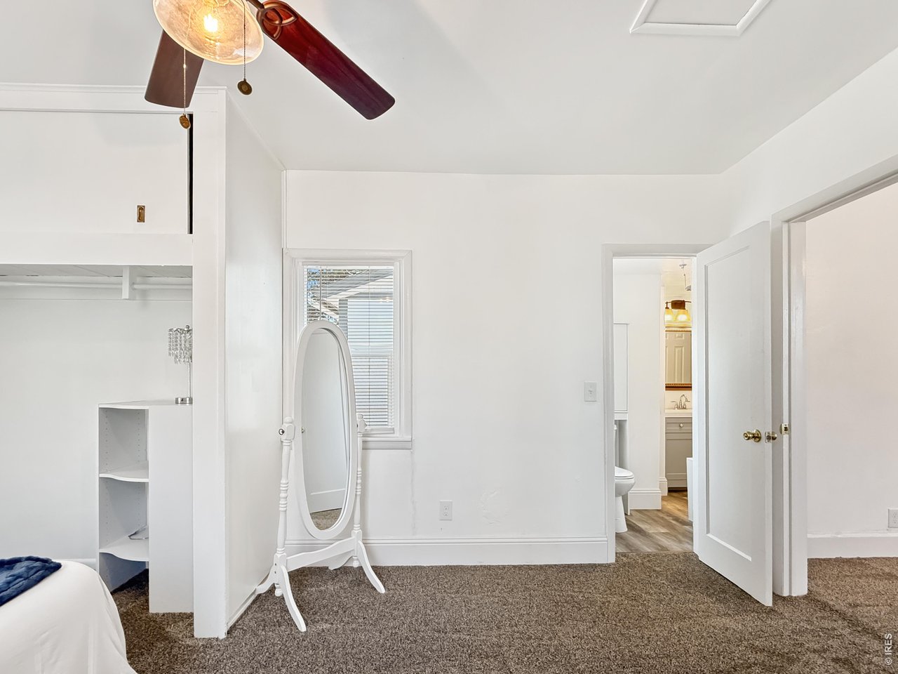 Primary Bedroom has door to bathroom