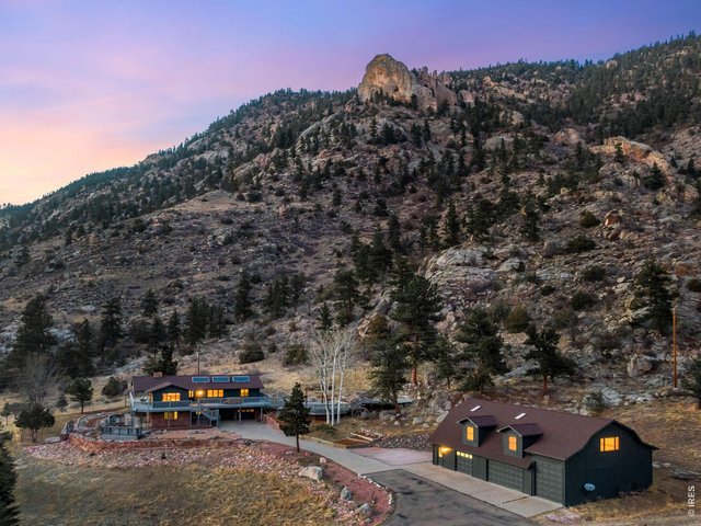 Property Photo 1 Location Location Location! Situated between Estes Park and Loveland, this is your ideal mountain home. Only 20 minutes to Loveland with a paved driveway all the way up to home! Easy year round access and low maintenance.
