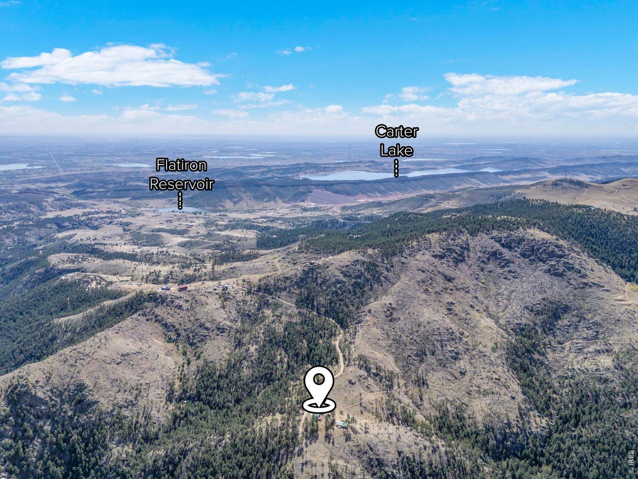 And a little further is Flatiron Reservoir and Carter Lake.