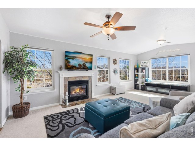Property Photo 2 Large Living Room with Gas Fireplace! Great Natural Light with 7 New Anderson Windows!