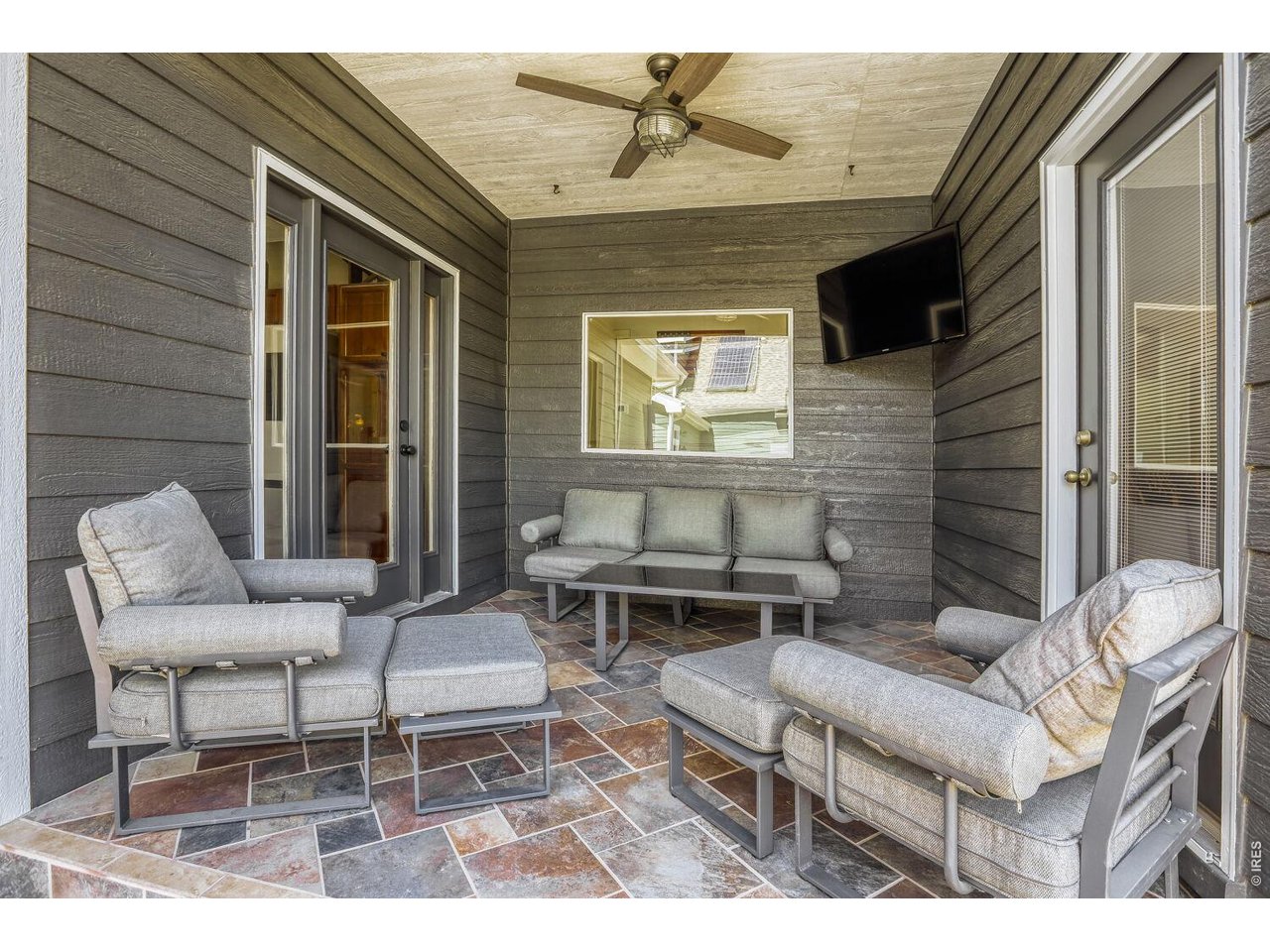 Private back patio