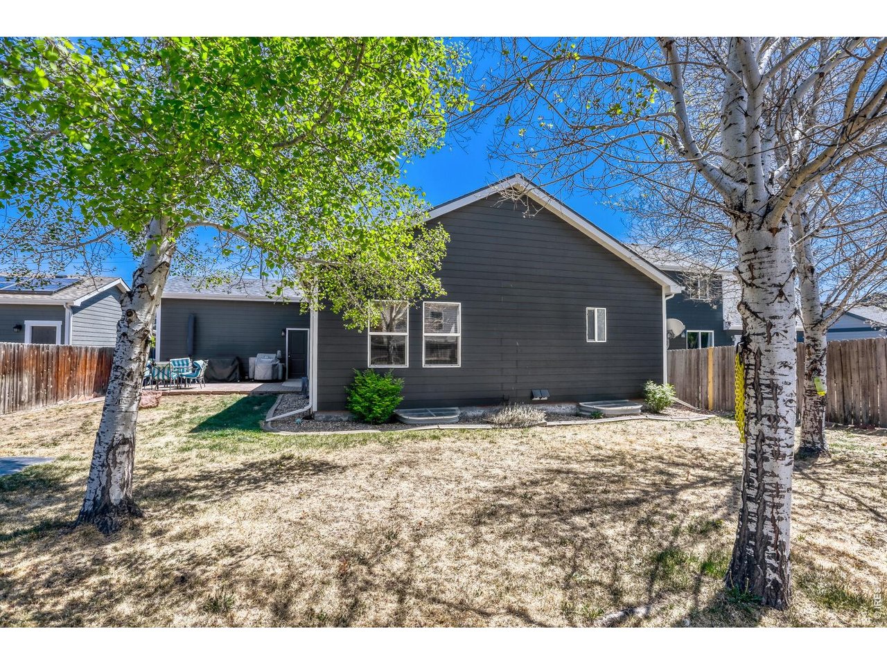 Fully fenced in yard