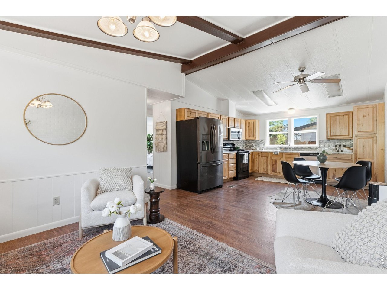 2 bedroom side with a large open living space and kitchen