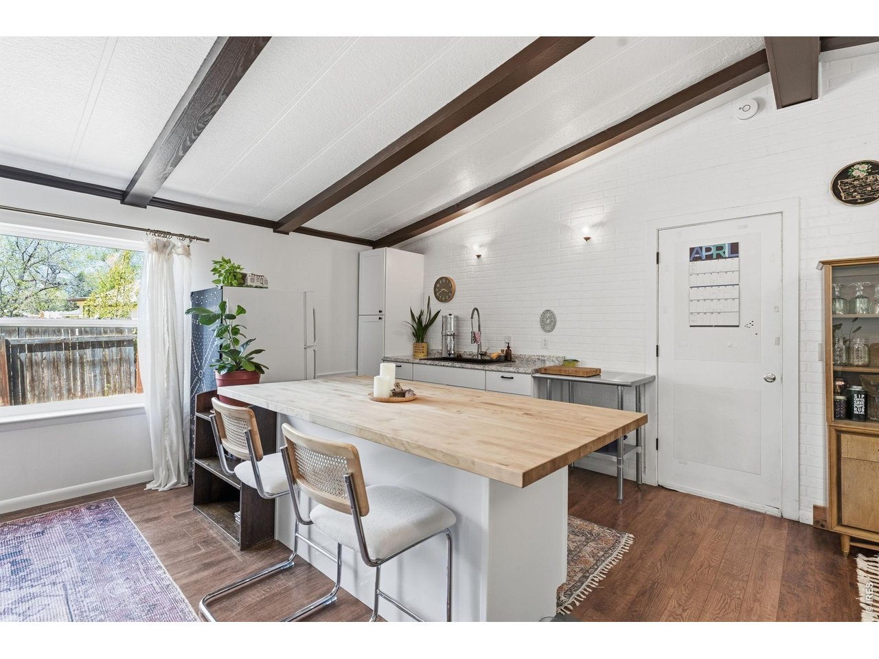 Big island with butcher block 