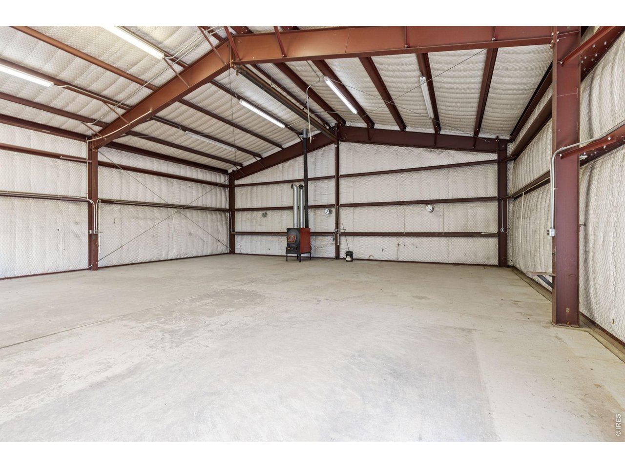 Interior of the 40'x40' outbuilding. 