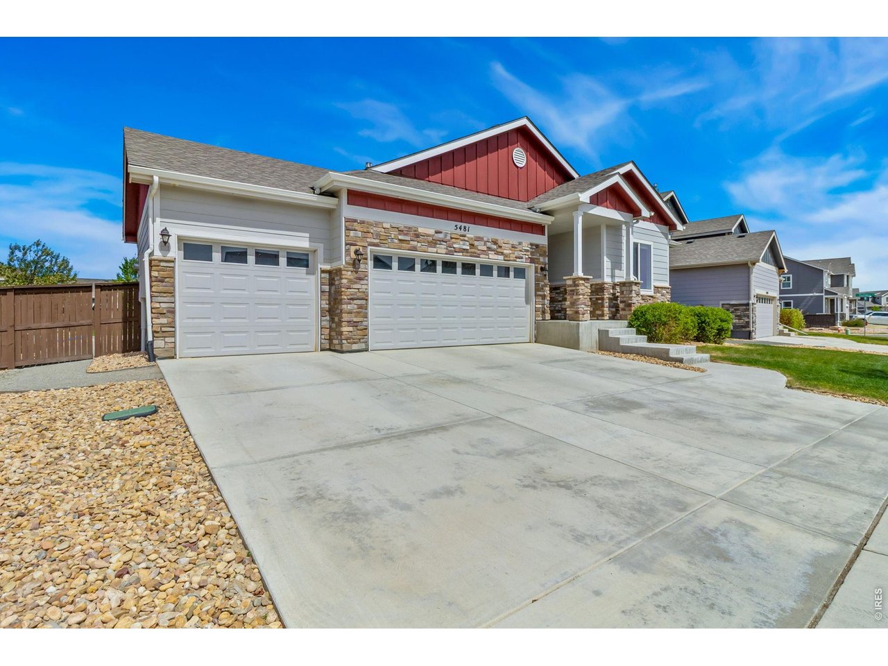 South facing driveway for easy snow melt. 3-car garage with storage racks included!