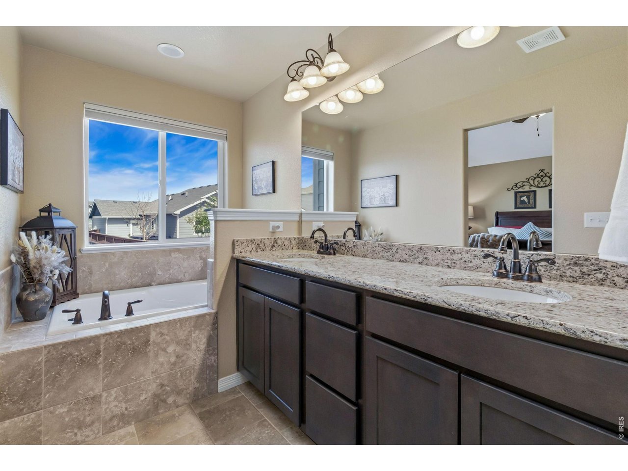 Primary Bathroom with Double Vanity, Walk-in Shower, Deep Soaker Tub, Separate Toilet Room and Walk-in Closet