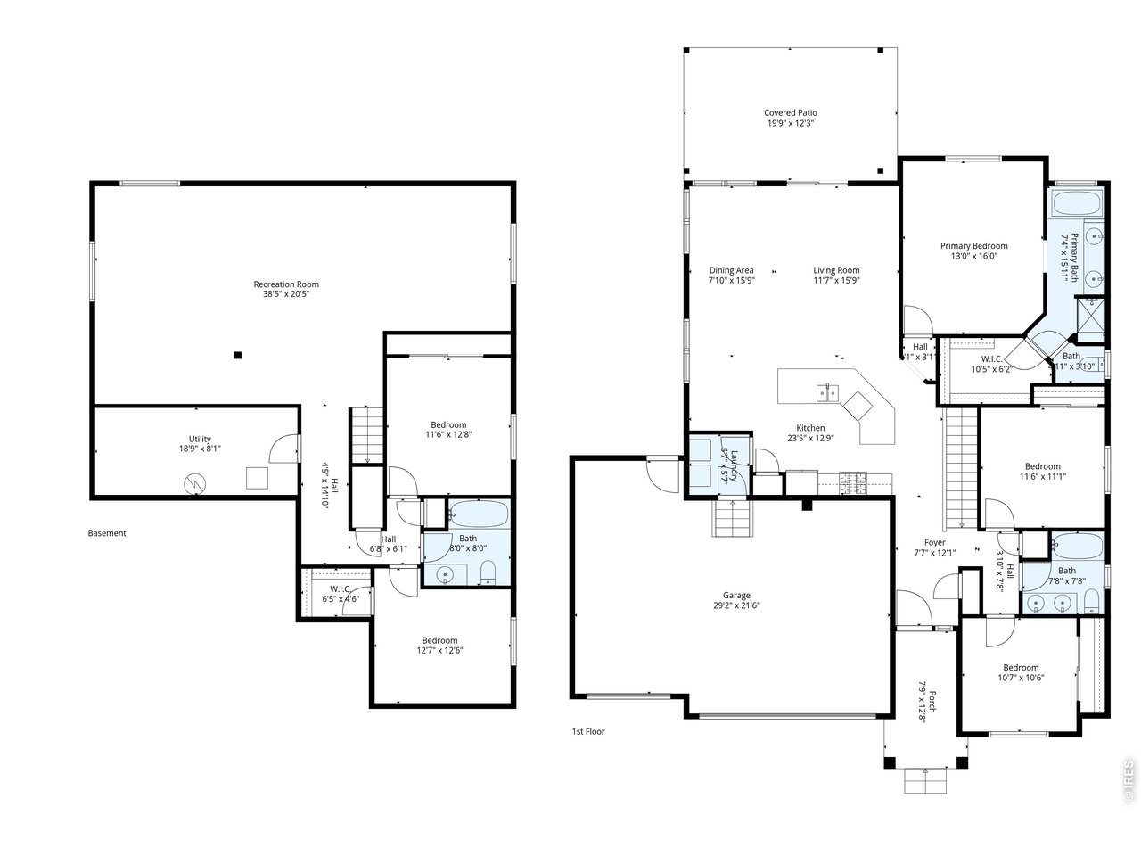 Floorplan with room dimensions