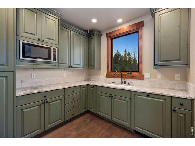 Property Photo 12 Second prep kitchen with additional custom cabinetry, dishwasher, sink and microwave 