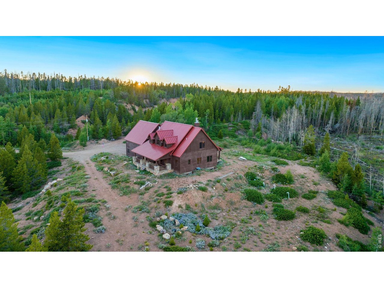 Overhead view of cabin
