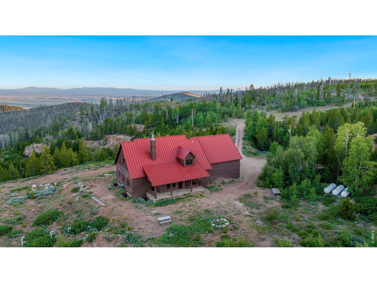 Overhead view of cabin