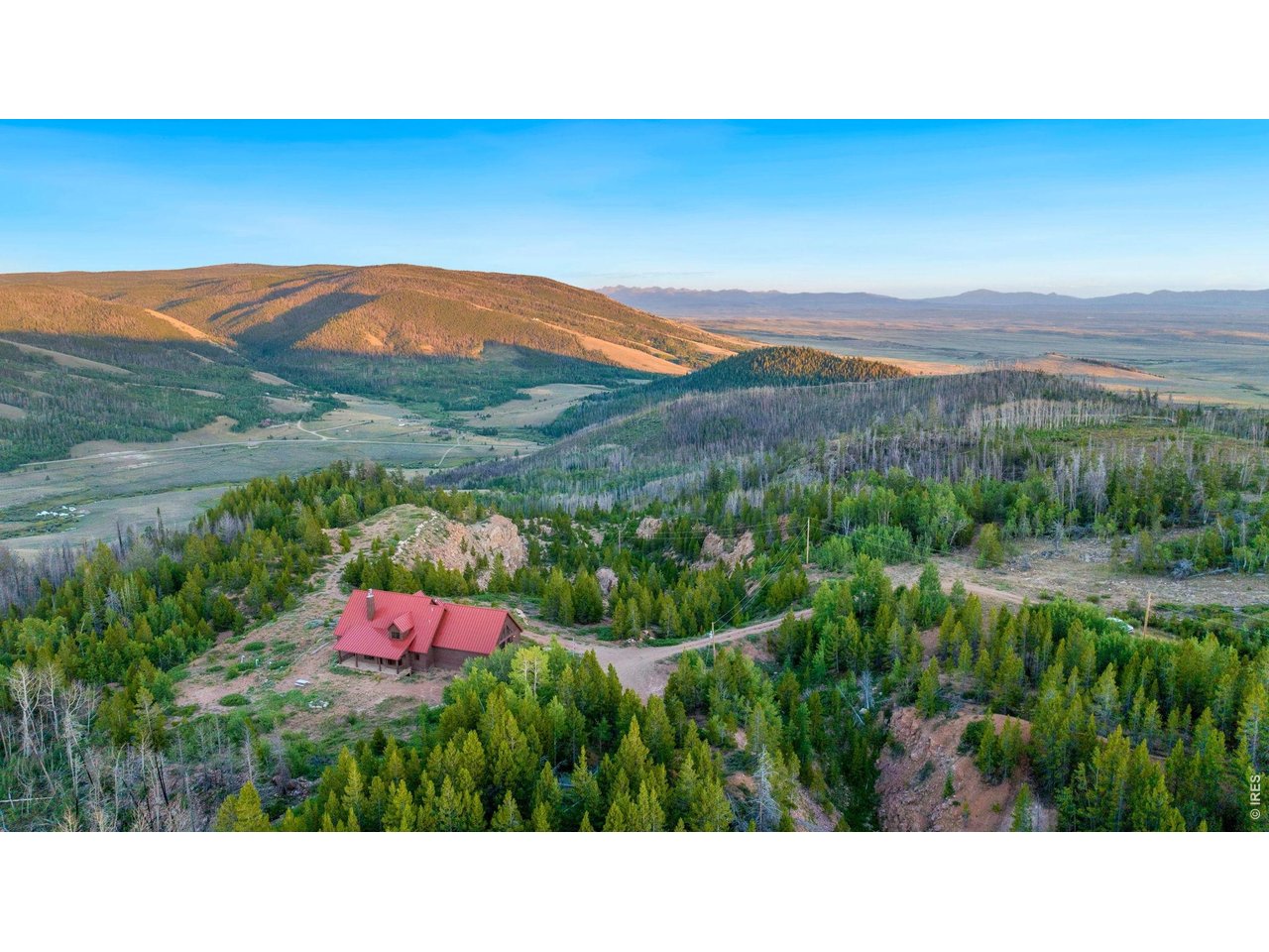 Overhead view of cabin