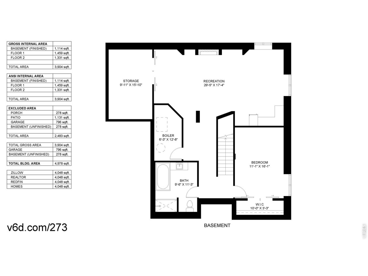 Bsmt Floor-1,114 sqft