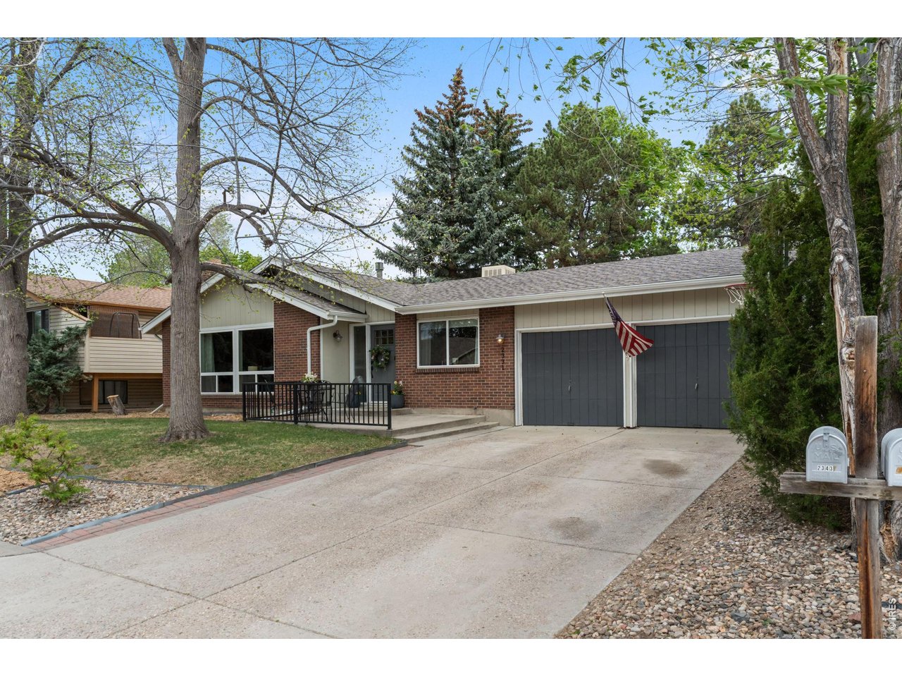 South facing driveway
