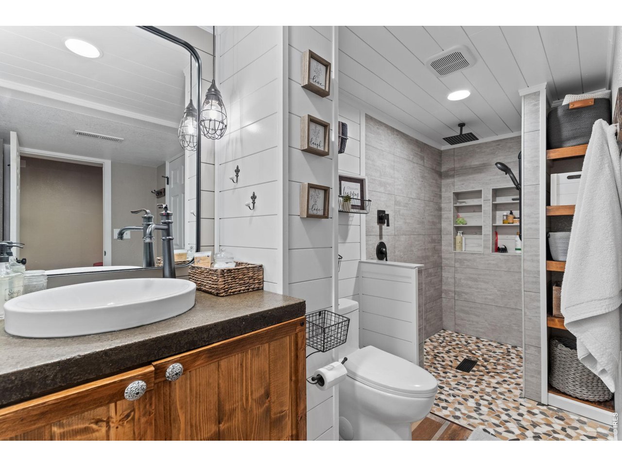 Updated basement bathroom