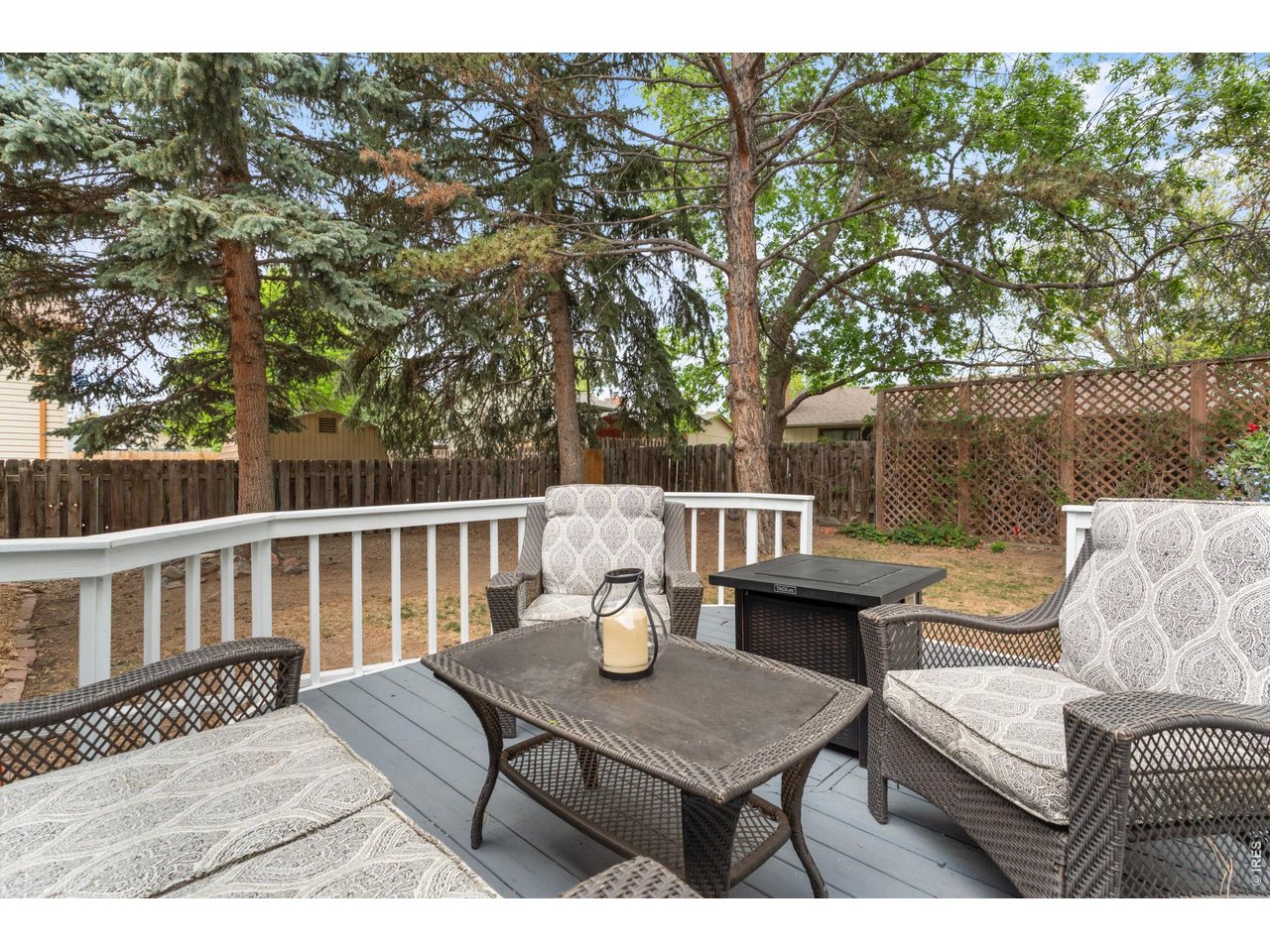 Spacious deck in the backyard