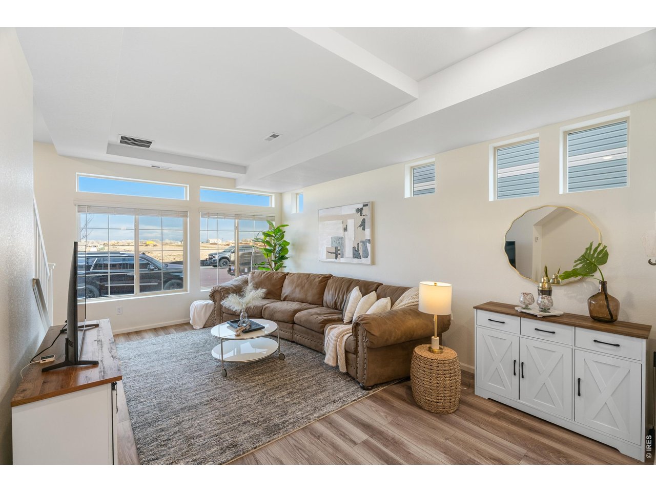 Complete with stylish tray ceilings and lots of natural light
