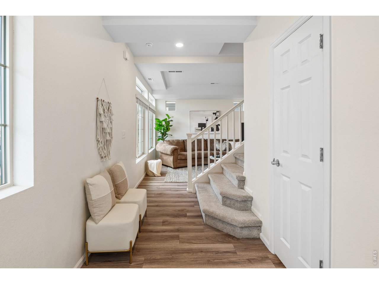 Front entryway with coat closet