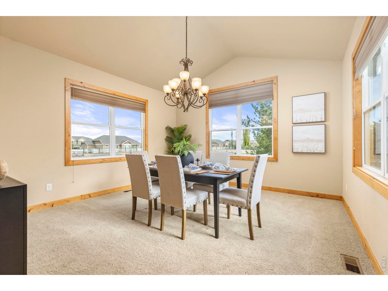 The Formal Dining Room is Filled With Light and Views
