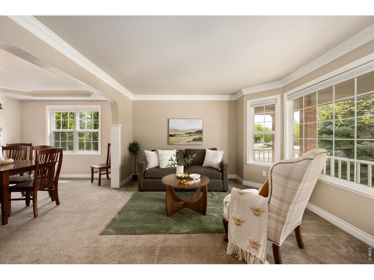 Where comfort meets style - detailed molding throughout adds character 