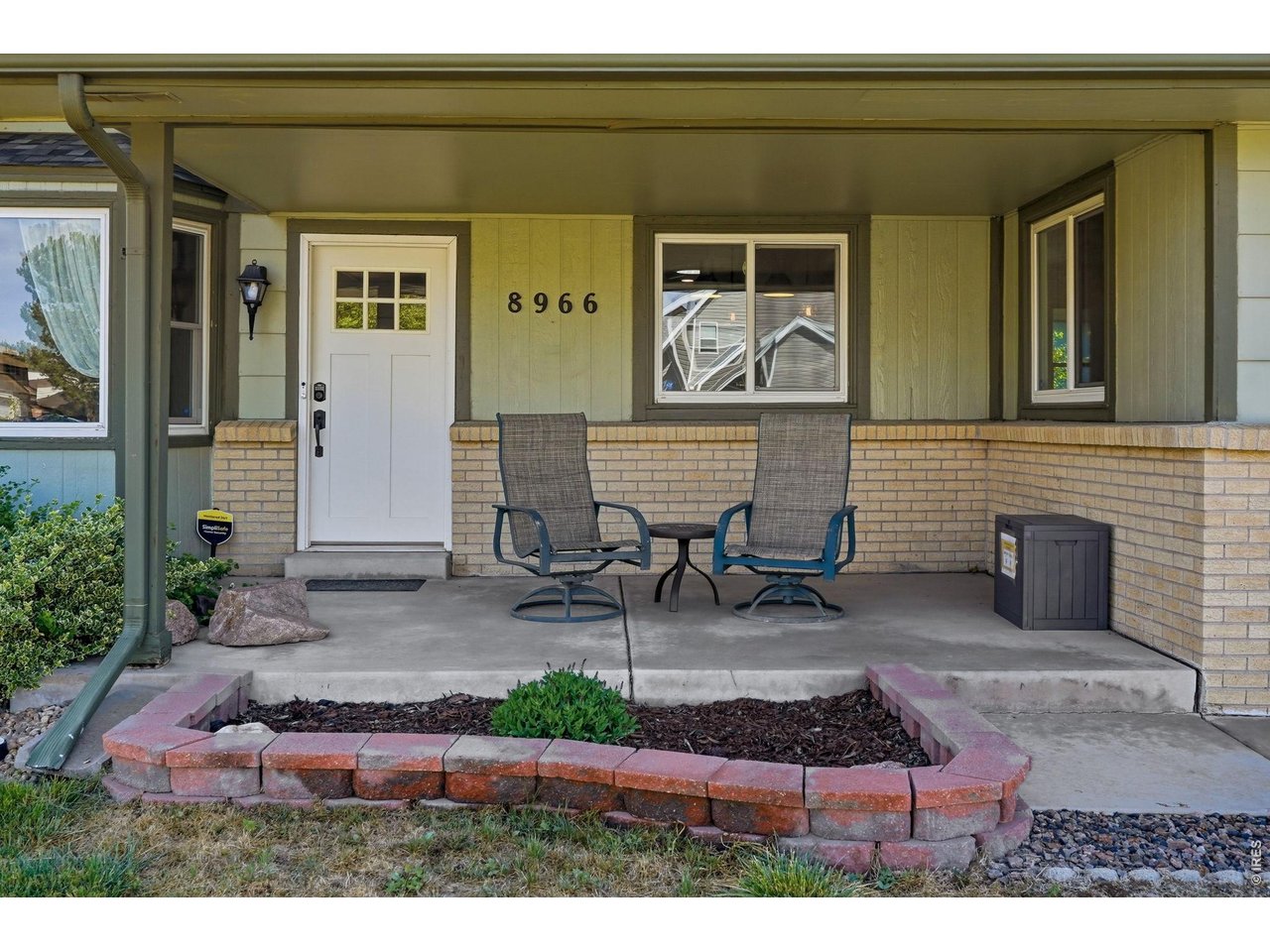Spacious front porch with stunning mountain views