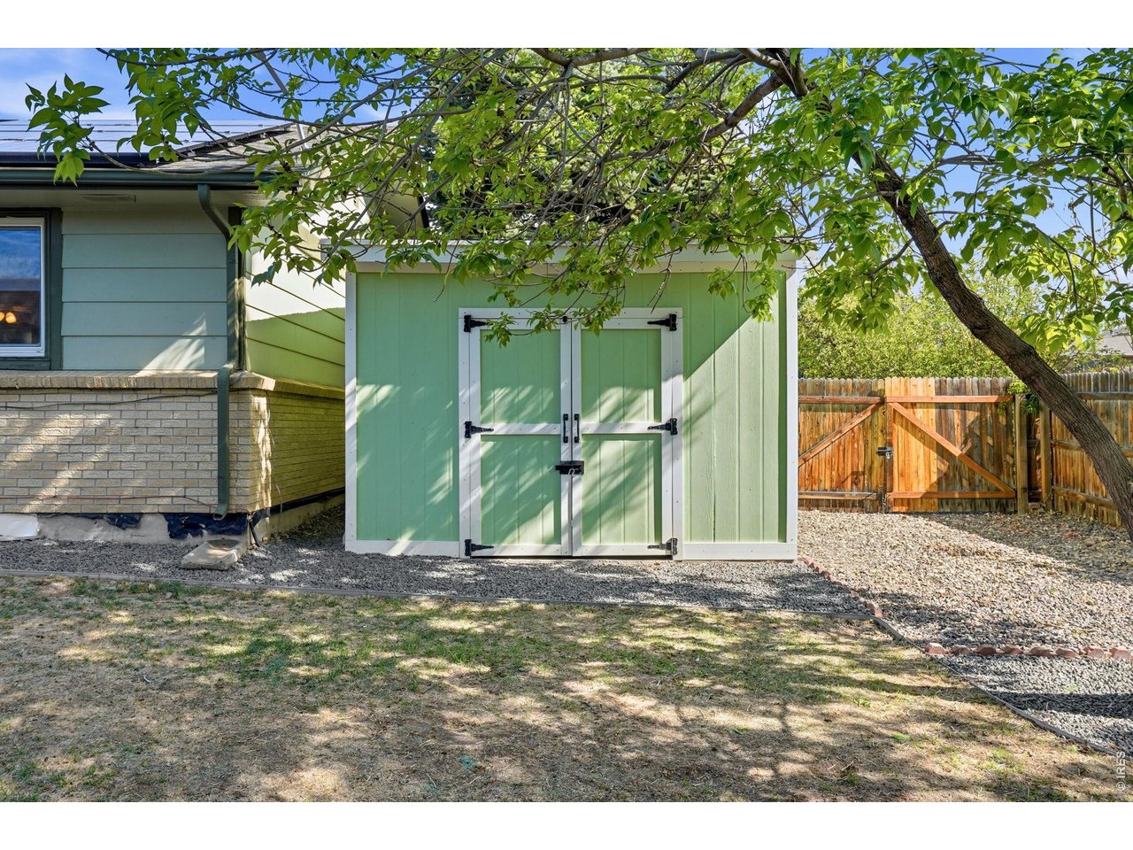 Storage shed with electricity