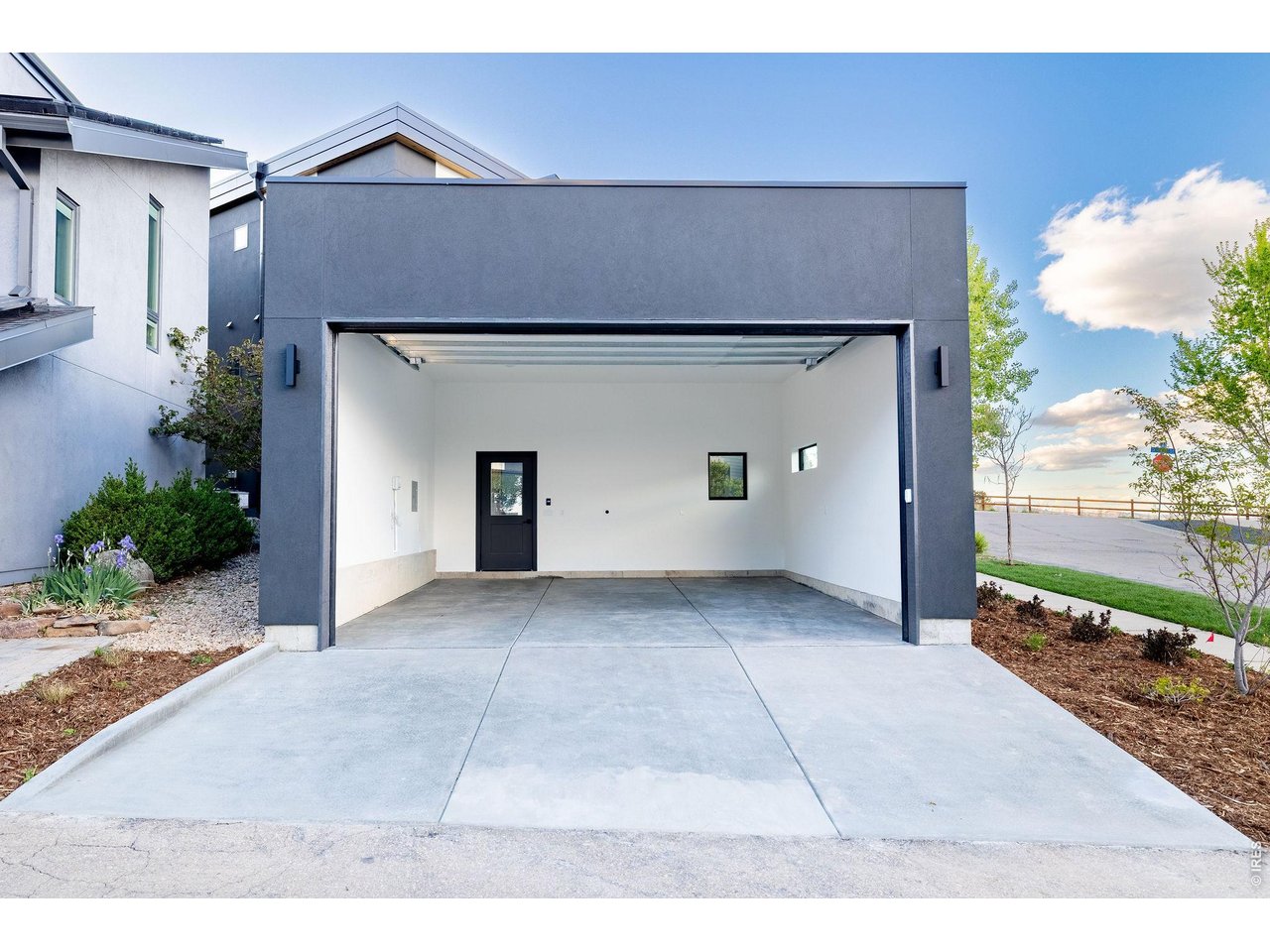 Spacious, detached two car garage. 