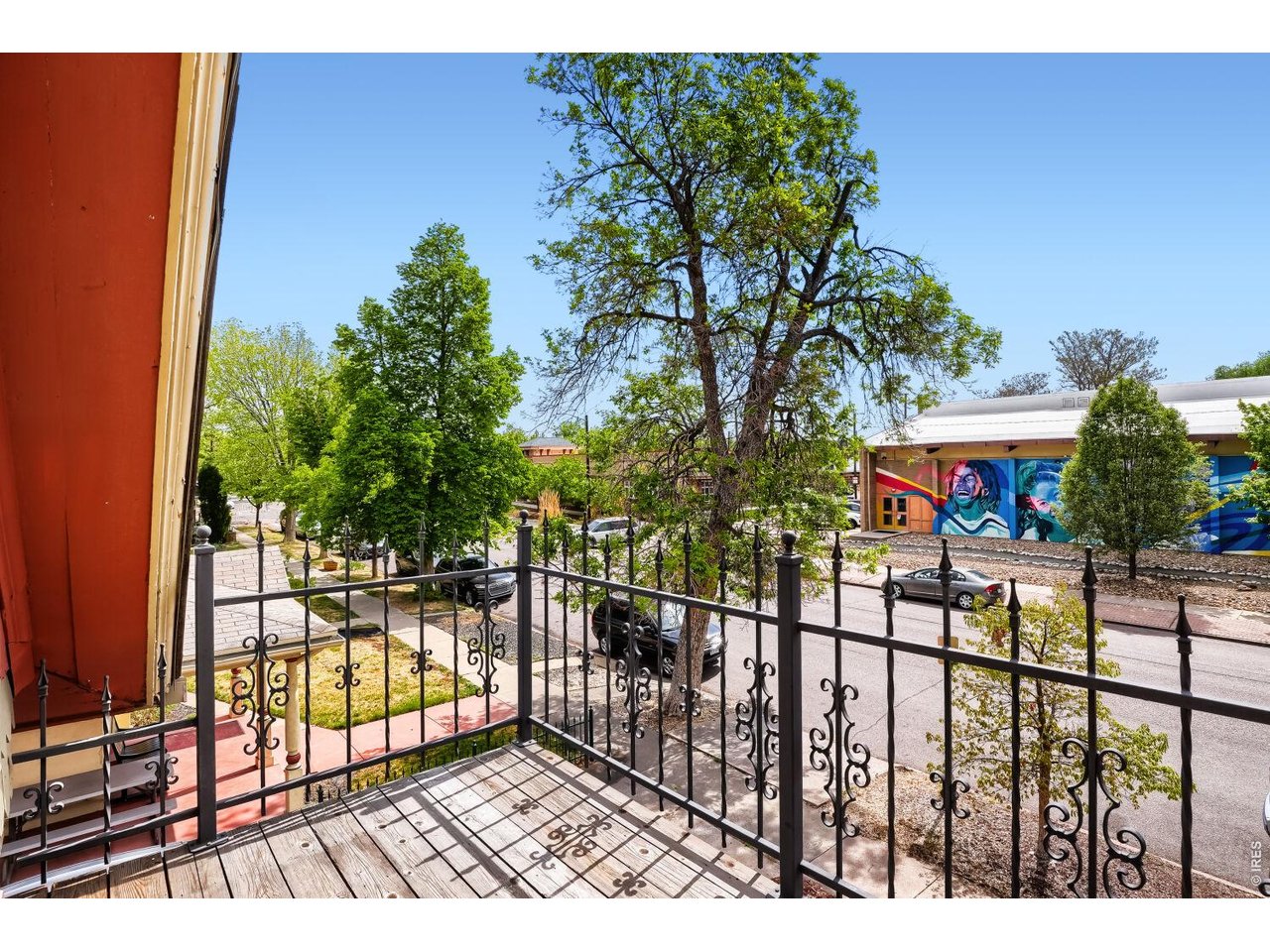 Front balcony off of upper level