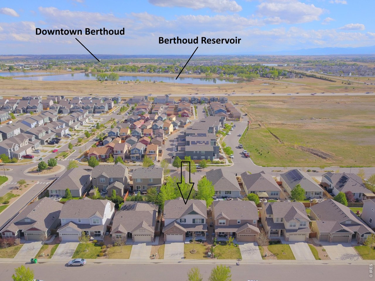 Aerial photo looking South