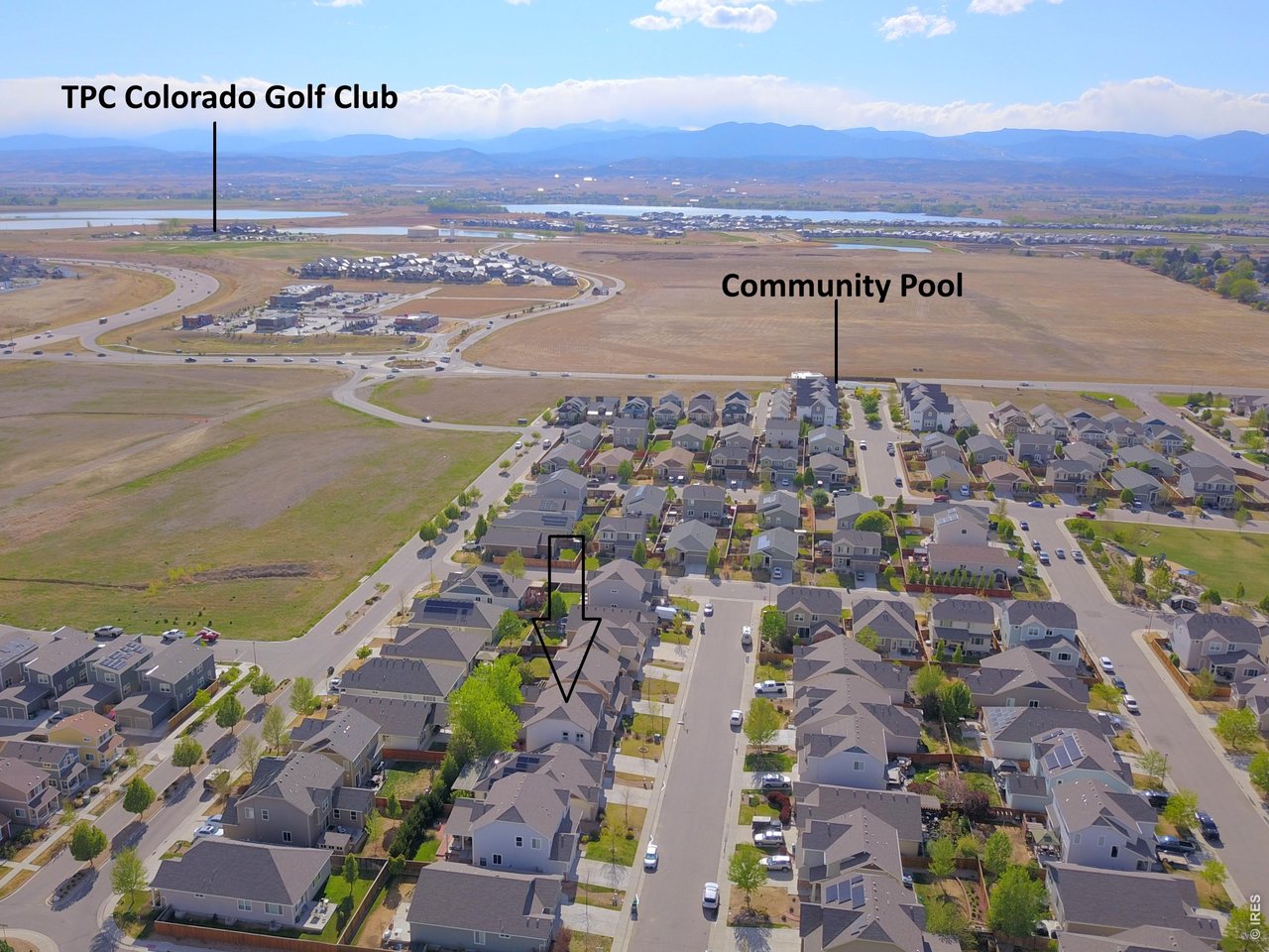 Aerial photo looking West