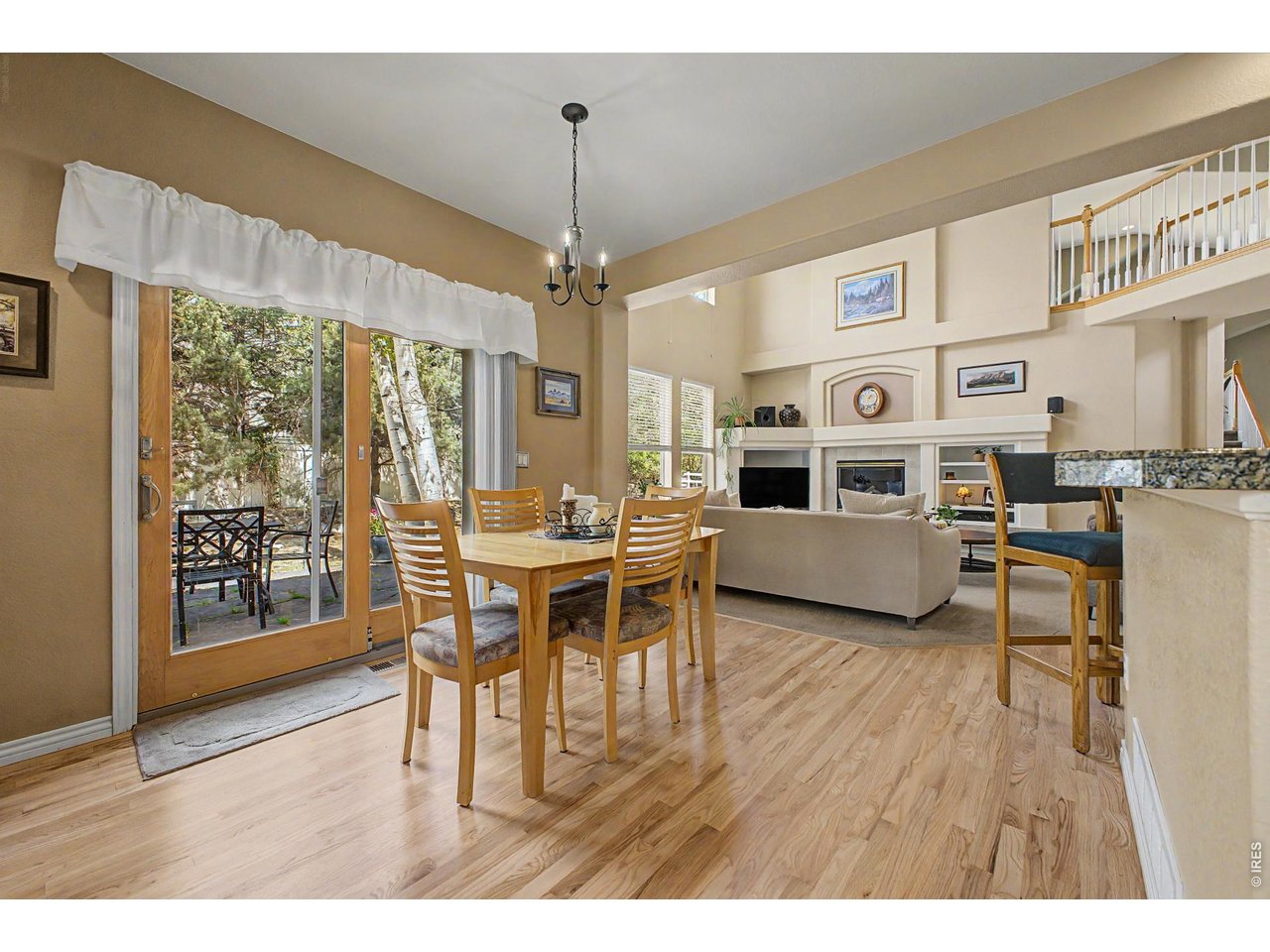 Eat in Kitchen blends into bright living room 