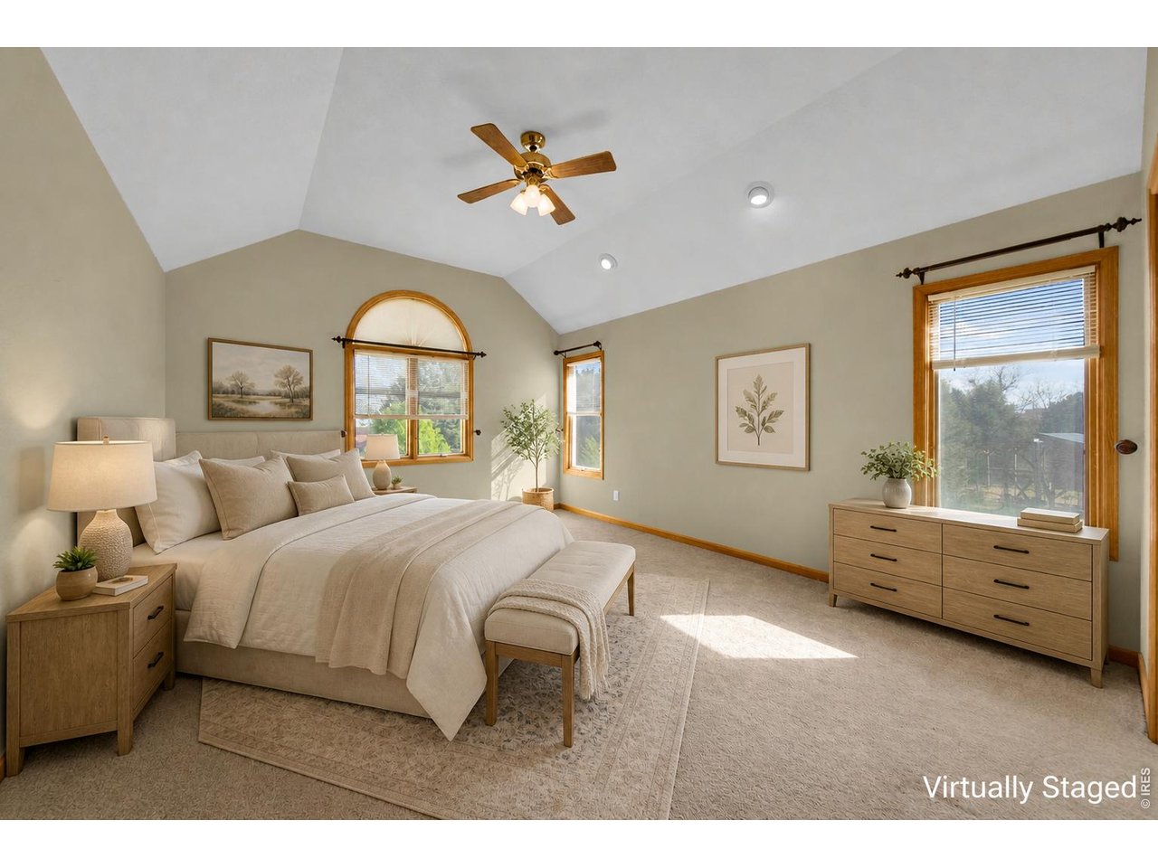 Primary Suite Virtually Staged