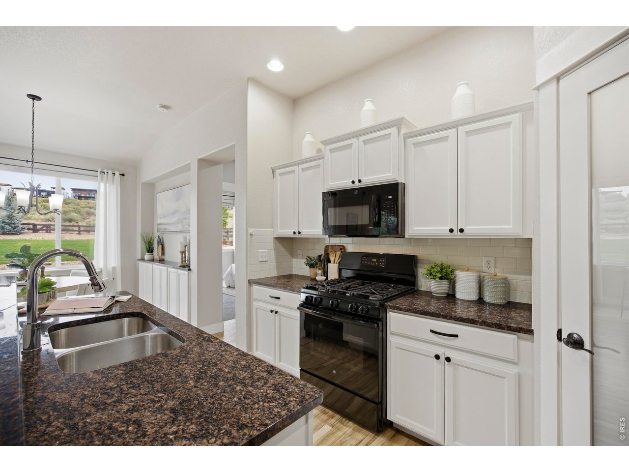 Black Granite Countertops, Black Accent Cabinet Handles