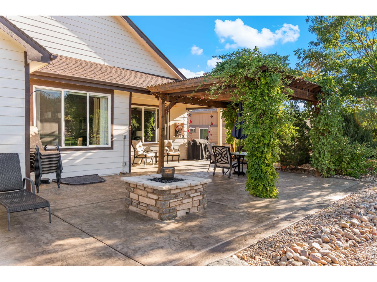 Private and Shady Vine Covered Pergola