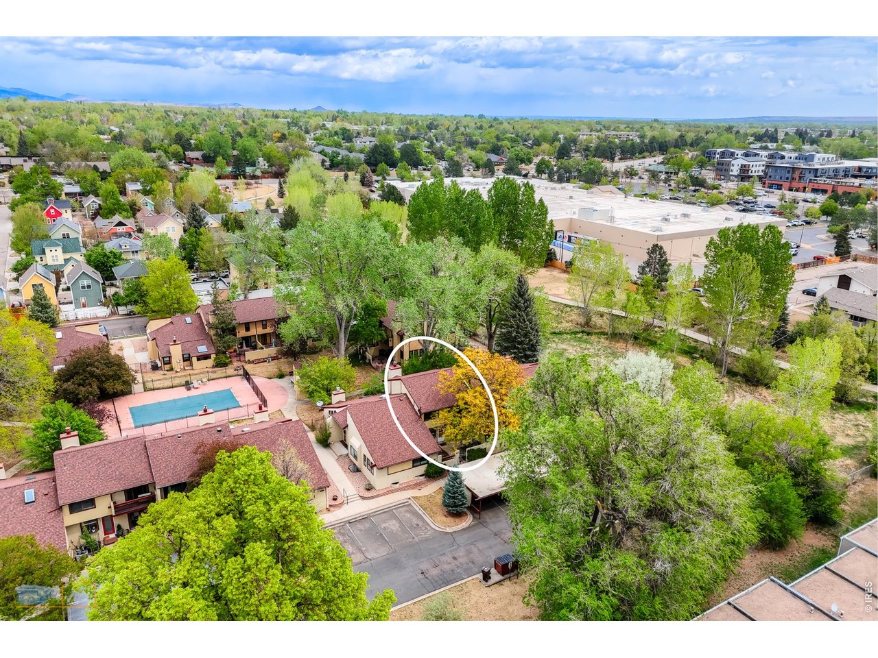 Aerial of Pool in relation to Townhouse